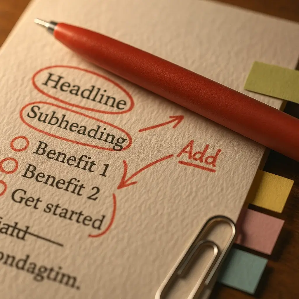 Landing page macro visual